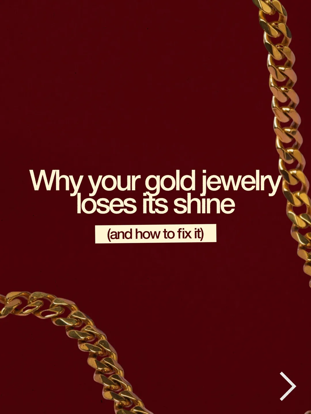 Why your gold jewellery loses its shine, and how to clean it, slide 1